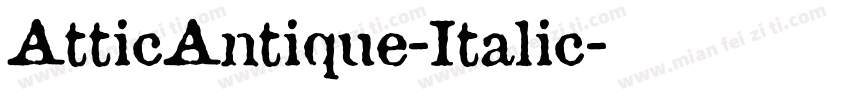AtticAntique-Italic字体转换