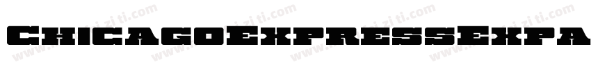 ChicagoExpressExpandedItal-EvBl字体转换