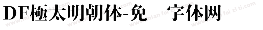 DF極太明朝体字体转换