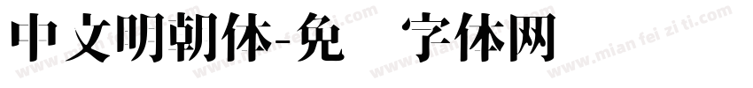 中文明朝体字体转换