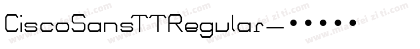 CiscoSansTTRegular字体转换