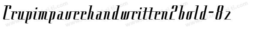 Crupimpaveehandwritten2bold-8z9g字体转换