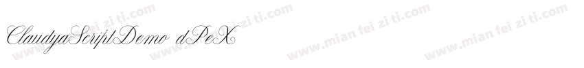 ClaudyaScriptDemo-dPeX字体转换