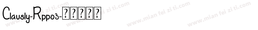 Clausly-Rppo3字体转换