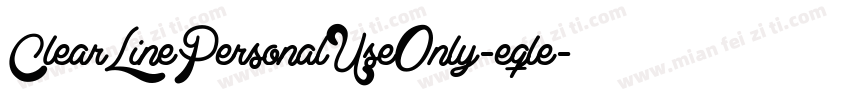 ClearLinePersonalUseOnly-eqle字体转换