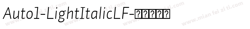 Auto1-LightItalicLF字体转换