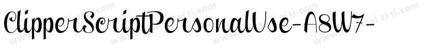 ClipperScriptPersonalUse-A8W7字体转换