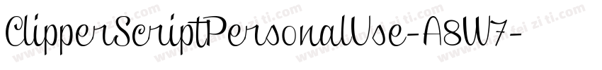 ClipperScriptPersonalUse-A8W7字体转换