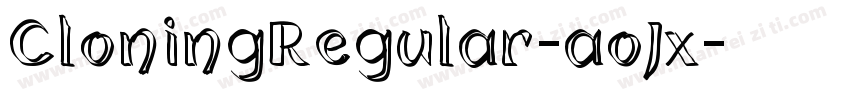 CloningRegular-aoJx字体转换