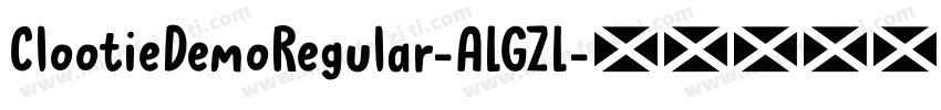 ClootieDemoRegular-ALGZL字体转换