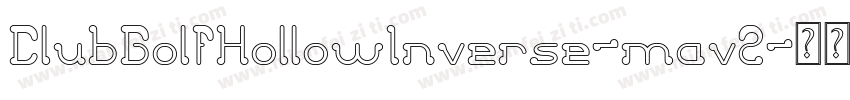 ClubGolfHollowInverse-mav2字体转换