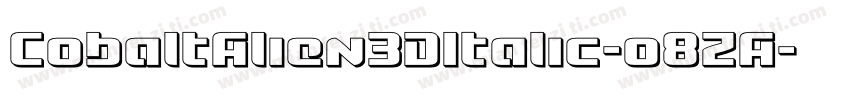 CobaltAlien3DItalic-o8ZA字体转换