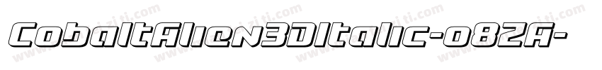 CobaltAlien3DItalic-o8ZA字体转换