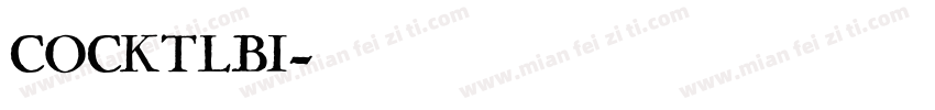 COCKTLBI字体转换