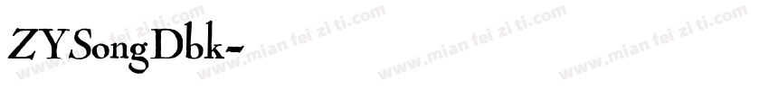 ZYSongDbk字体转换