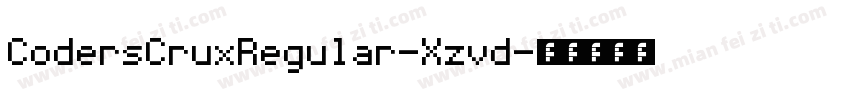 CodersCruxRegular-Xzvd字体转换