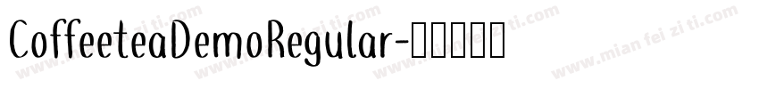 CoffeeteaDemoRegular字体转换