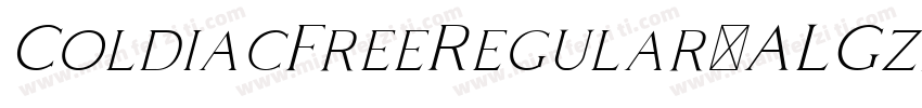 ColdiacFreeRegular-ALGzp字体转换