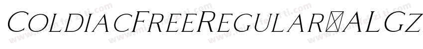 ColdiacFreeRegular-ALGzp字体转换