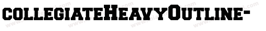 collegiateHeavyOutline字体转换