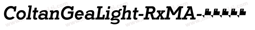 ColtanGeaLight-RxMA字体转换