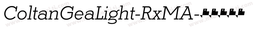 ColtanGeaLight-RxMA字体转换