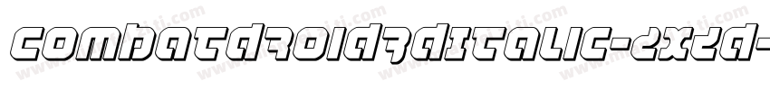 CombatDroid3DItalic-2xZd字体转换