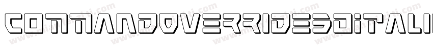 CommandOverride3DItalic-8GlB字体转换