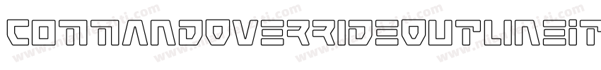 CommandOverrideOutlineItalic-v9D4字体转换