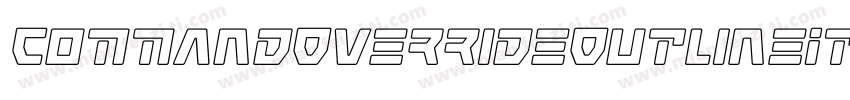 CommandOverrideOutlineItalic-v9D4字体转换