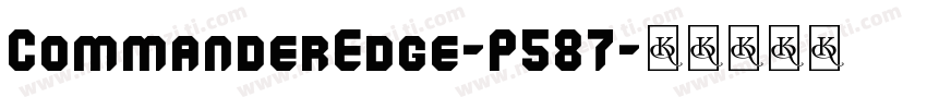 CommanderEdge-P587字体转换