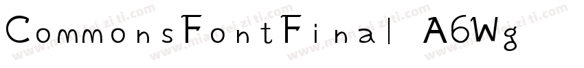 CommonsFontFinal-A6Wg字体转换