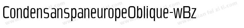 CondensanspaneuropeOblique-wBzP字体转换