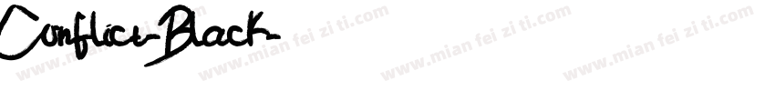 Conflict-Black字体转换