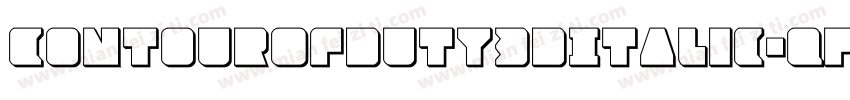 ContourOfDuty3DItalic-qPEx字体转换