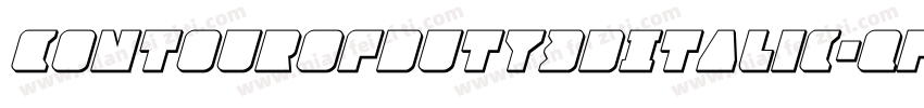 ContourOfDuty3DItalic-qPEx字体转换