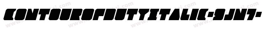 ContourOfDutyItalic-9jn7字体转换