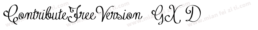 ContributeFreeVersion-GX1D字体转换