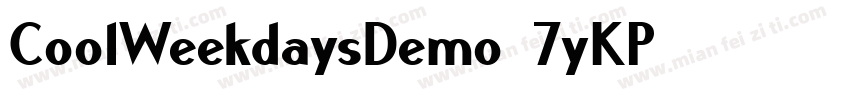 CoolWeekdaysDemo-7yKP字体转换