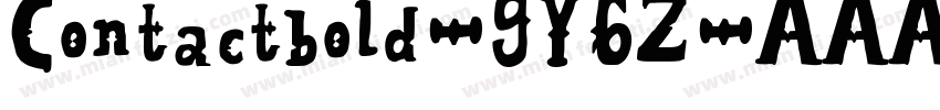 Contactbold-9Y6Z字体转换