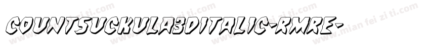 CountSuckula3DItalic-RmrE字体转换