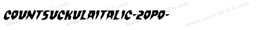CountSuckulaItalic-2oPo字体转换