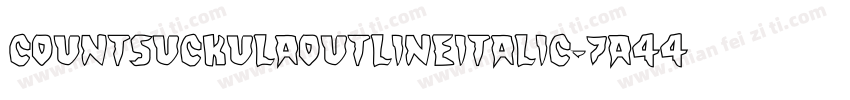 CountSuckulaOutlineItalic-7a44字体转换