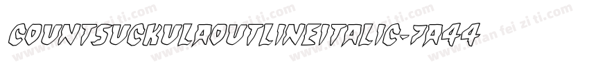 CountSuckulaOutlineItalic-7a44字体转换