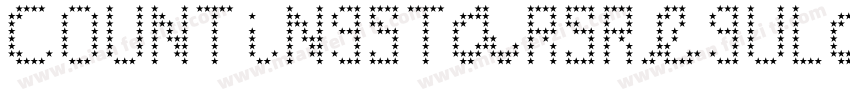 CountingStarsRegular-Lqdg字体转换