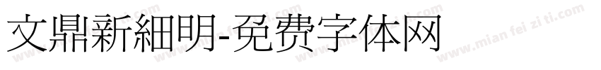 文鼎新細明字体转换