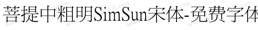 菩提中粗明SimSun宋体字体转换