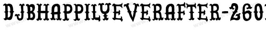 DjbHappilyeverafter-26oX字体转换