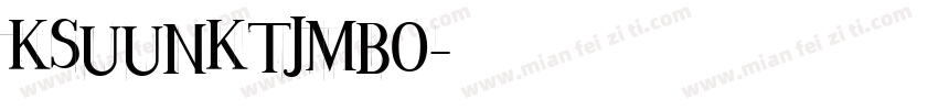 KSUUNKTJMB0字体转换
