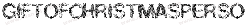 giftofChristmasPERSO字体转换